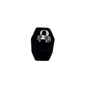 Stainless Steel Unisex Ring Sliver Tone Size 10